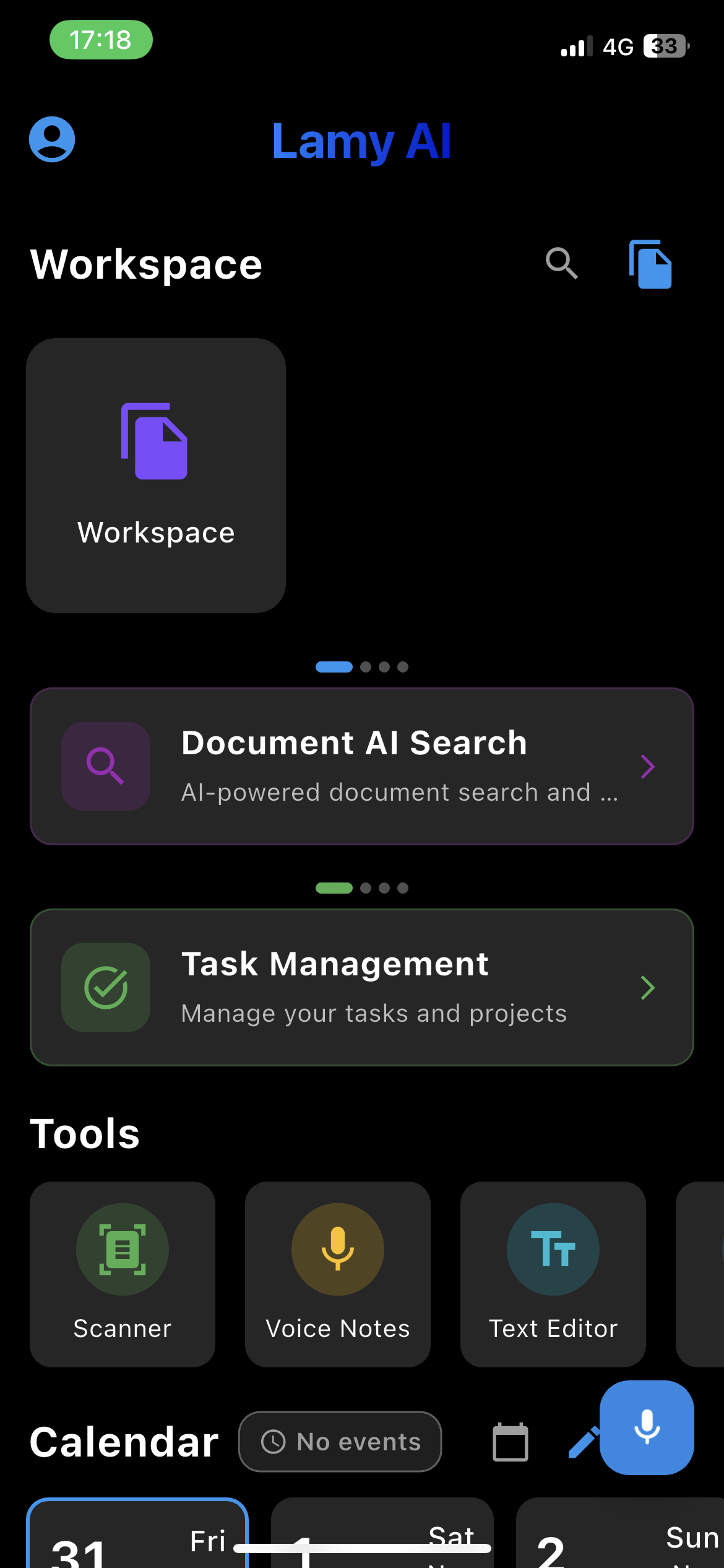 Lamy AI Workspace Interface